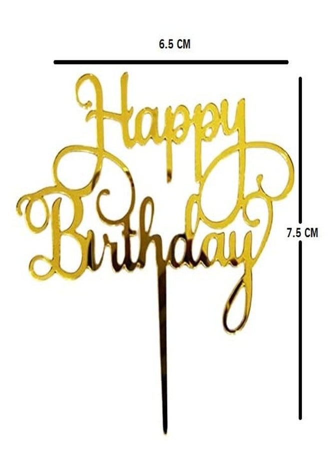 MOREL Gold Color Number 2 Cake Topper with Happy Birthday Topper for Birthday Decorate Kids Cake Flags for Girl/Boys/Kids. - Image 4
